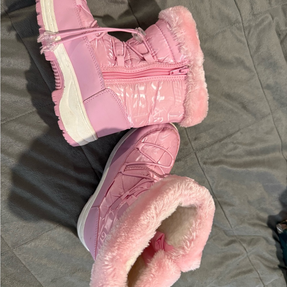 Adidas Pink Winter Boots with Faux Fur